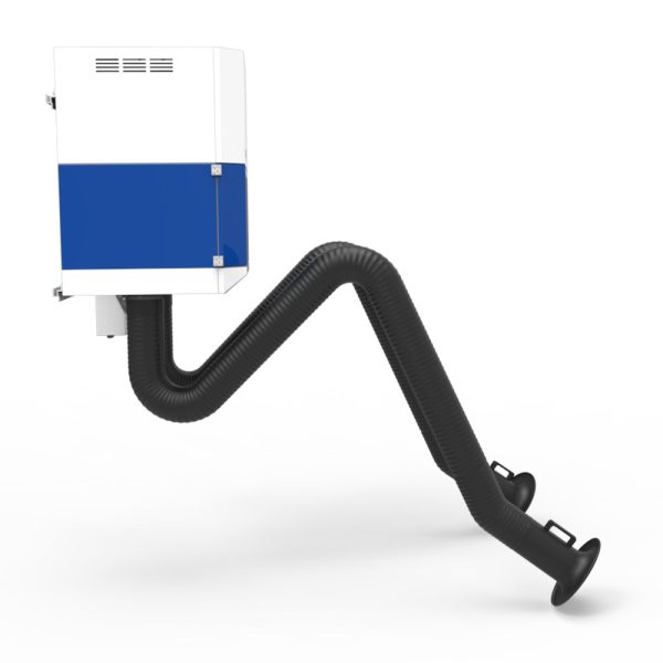 Stationary Fume Extractor With Disposable Filter. Double Acrobat Arm