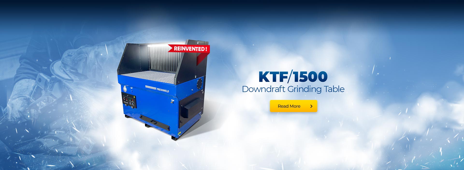 KTF1500 Downdraft Grinding Table with Self Cleaning KTF1500 Downdraft Grinding Table with Self Cleaning