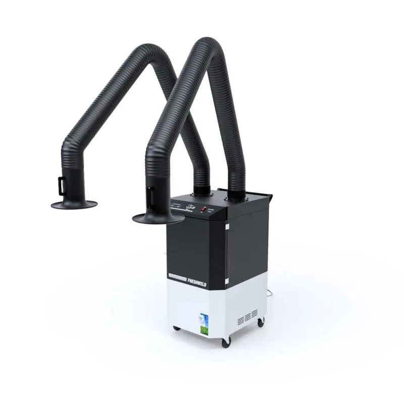 çift kollu temizlenebilir kartuş filtreli duman emme ünitesi, welding fume extractor with cartridge cleanable filter double arm