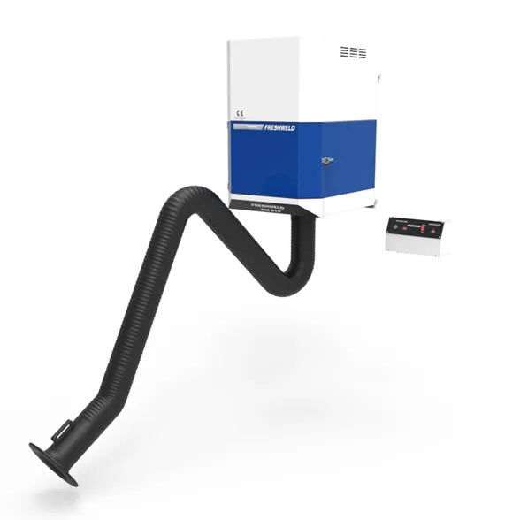 Wall-Mounted Welding Fume Extraction Unit Single Arm with Disposable Filter - Duvara Monte edilen Tek Akrobat Kollu, Kullan At Filtreli Kaynak Dumanı Filtreleme Ünitesi
