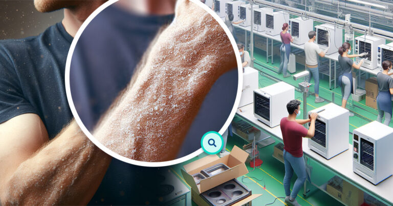 Elyaf Sarım Hattı Endüstriyel Havalandırma Çözüm Örneği - Innovative Industrial Ventilation Solution Preventing Skin Diseases in Fiber Winding Line Employees