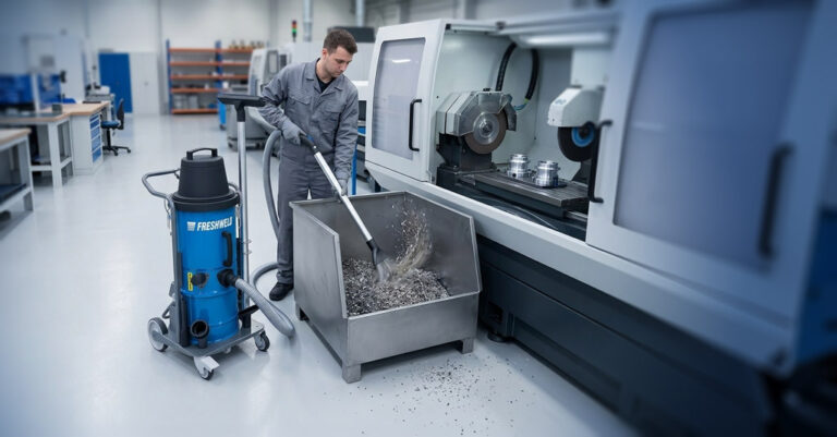 Endüstriyel Vakum Süpürgeler: Üretim Alanlarında Metal Talaşı, Toz ve Sıvılar Nasıl Yönetilir?